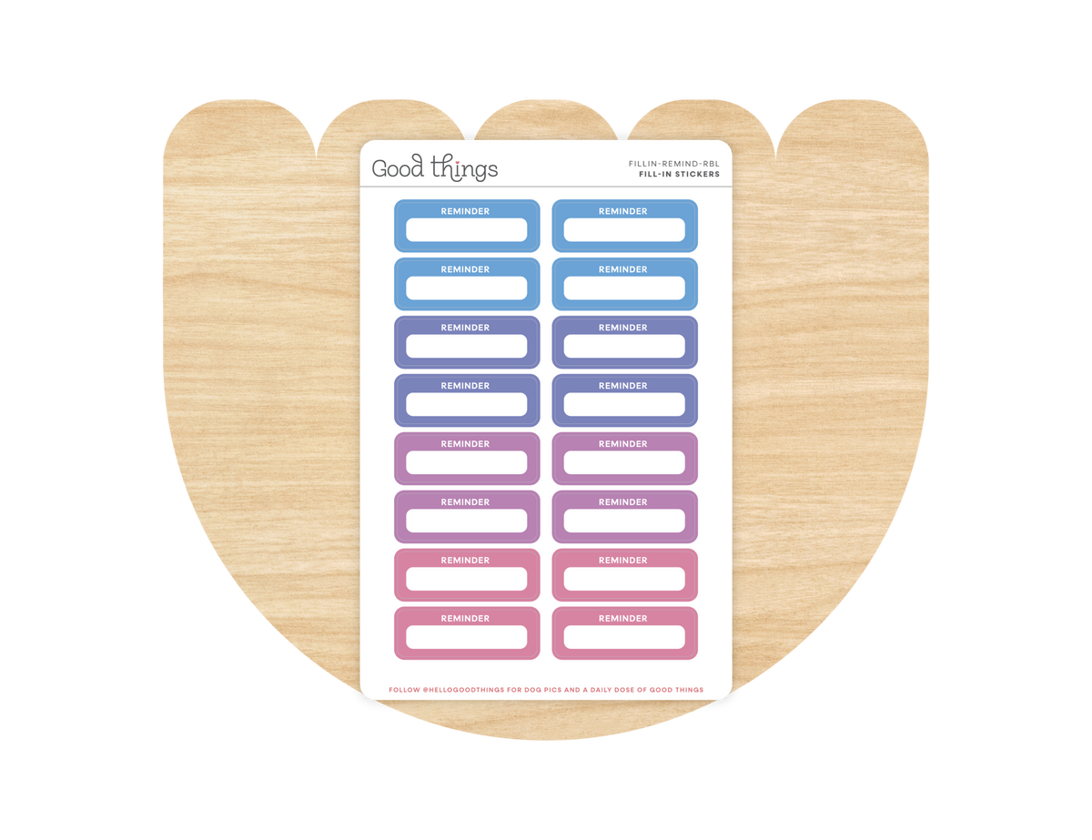 Reminder Calendar Stickers