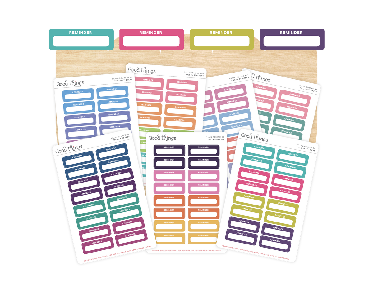 Reminder Calendar Stickers