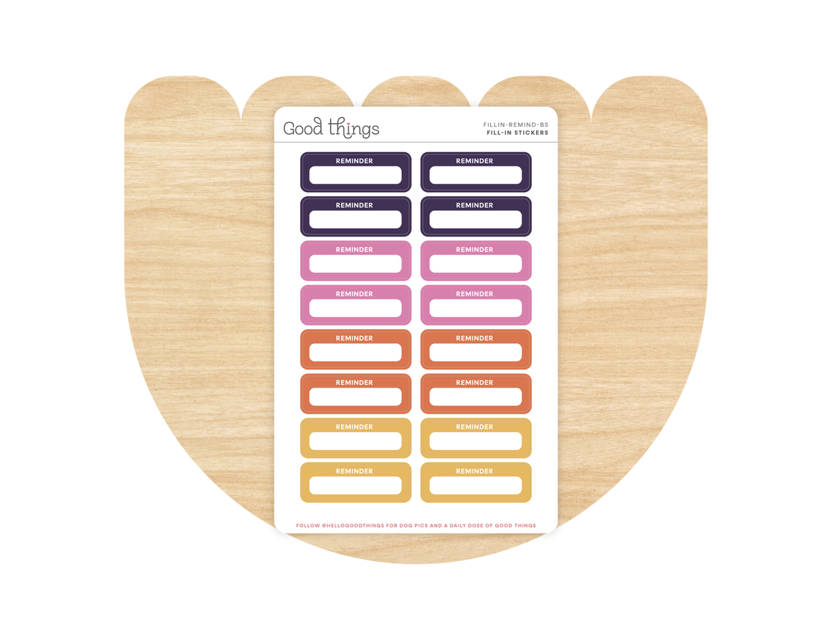 Reminder Calendar Stickers