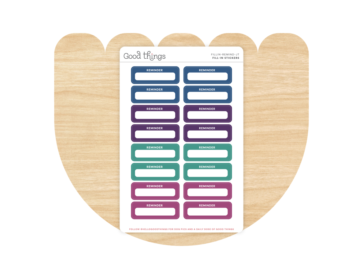 Reminder Calendar Stickers