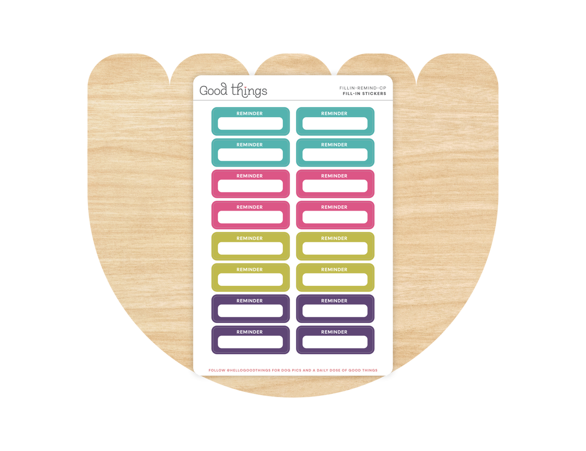 Reminder Calendar Stickers