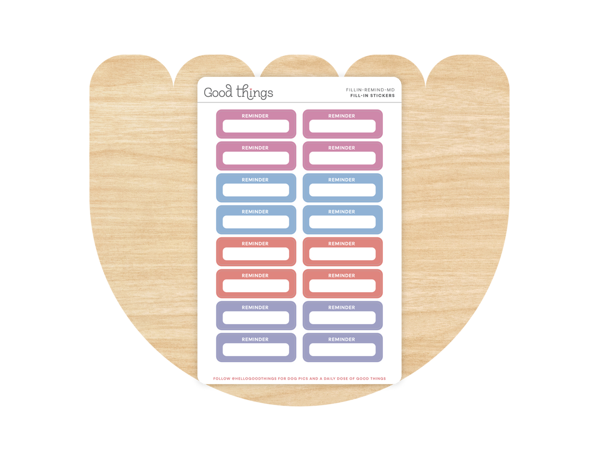 Reminder Calendar Stickers