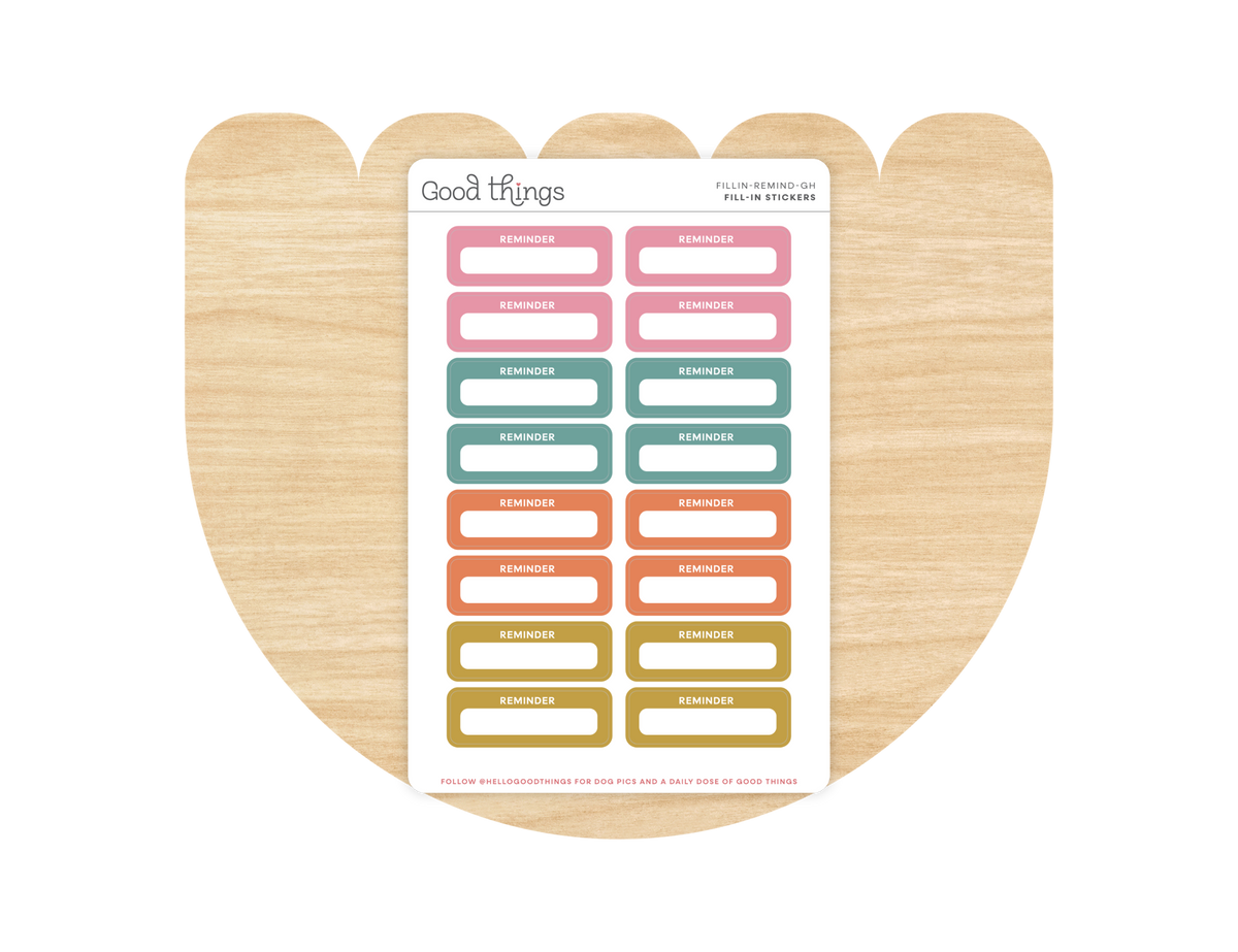 Reminder Calendar Stickers