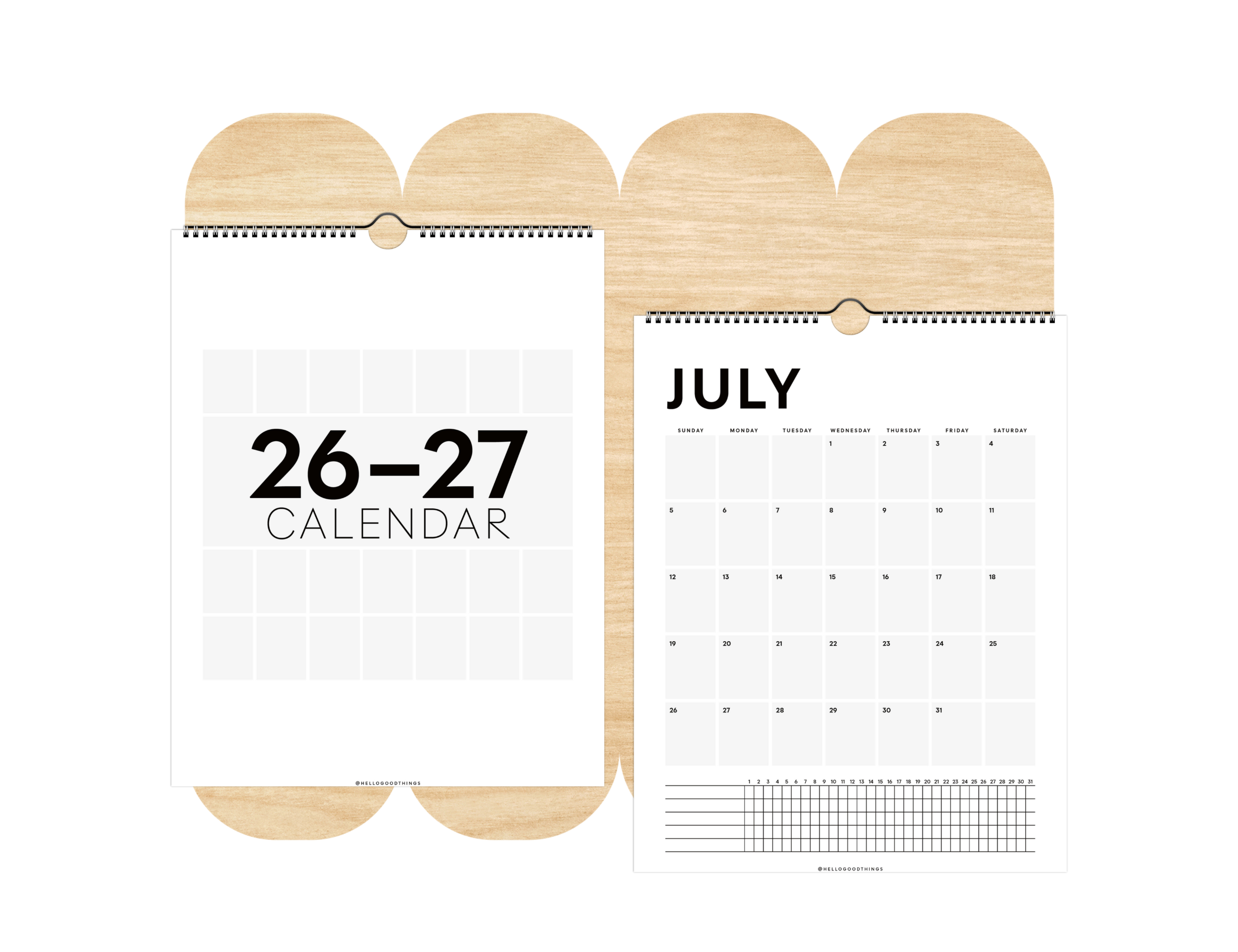 2026-2027 Habit Tracker Wall Calendar