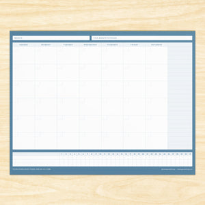 Simply Monthly Notepad (Serenity Blue)