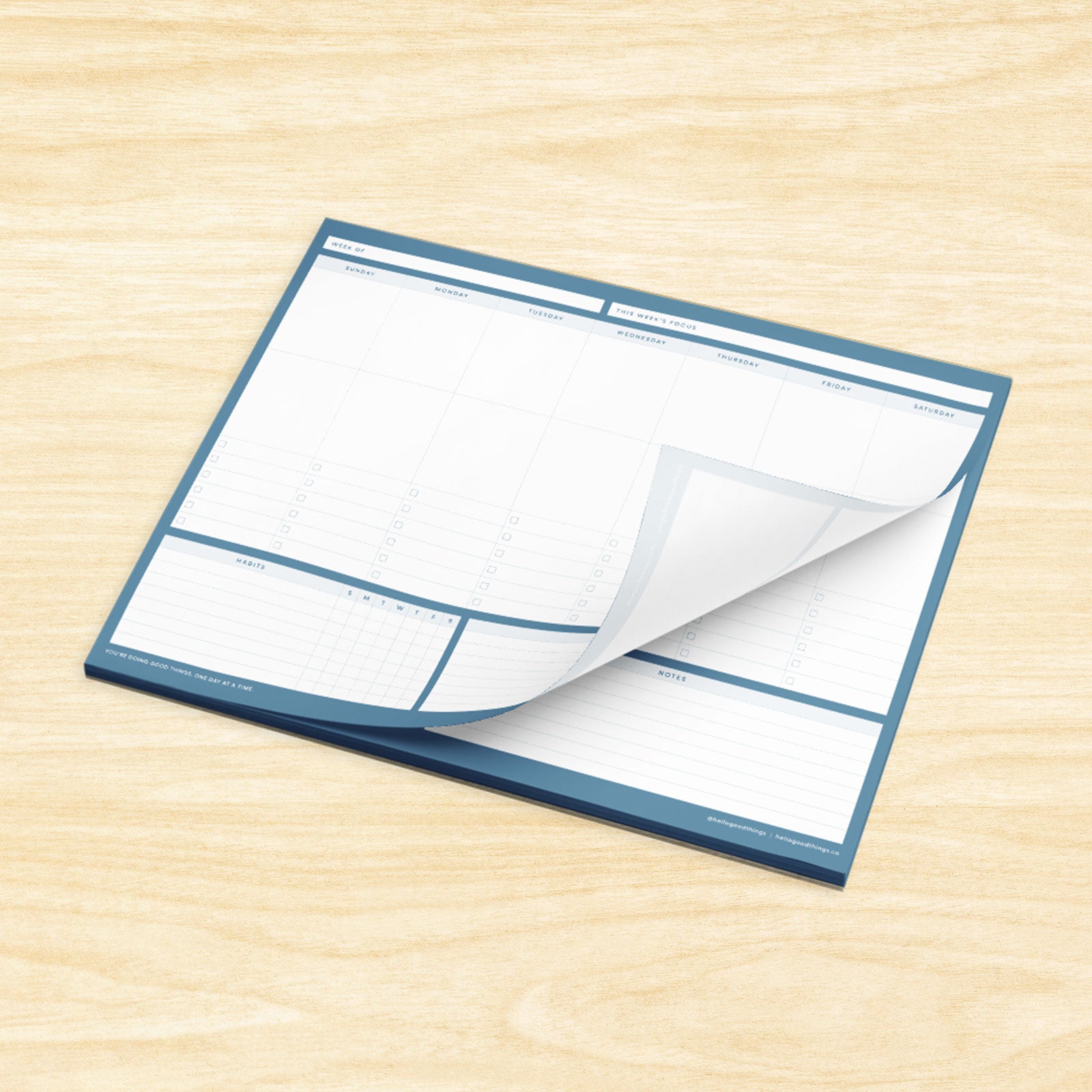 Simply Weekly Notepad (Serenity Blue)