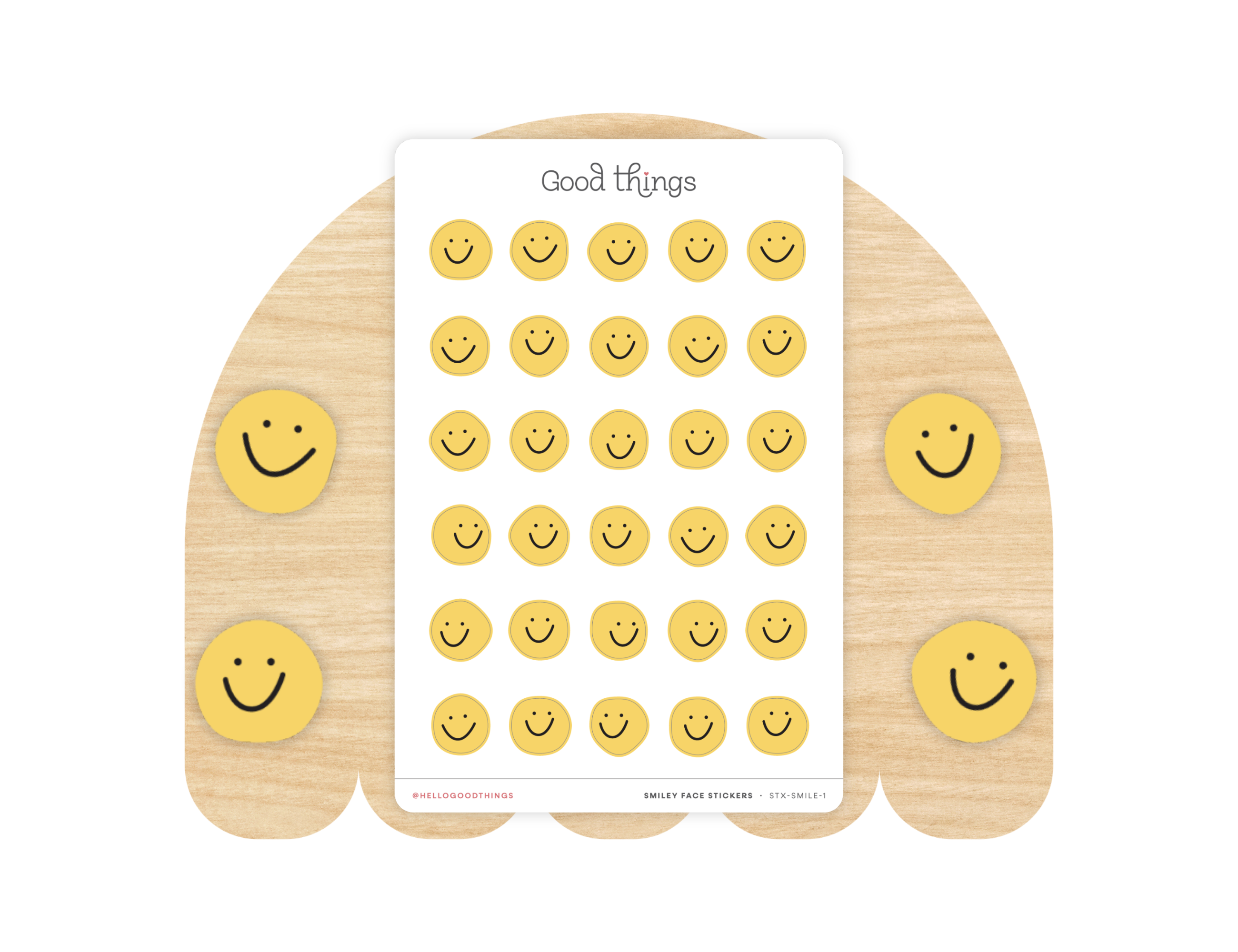 Smiley Face Sticker Sheet