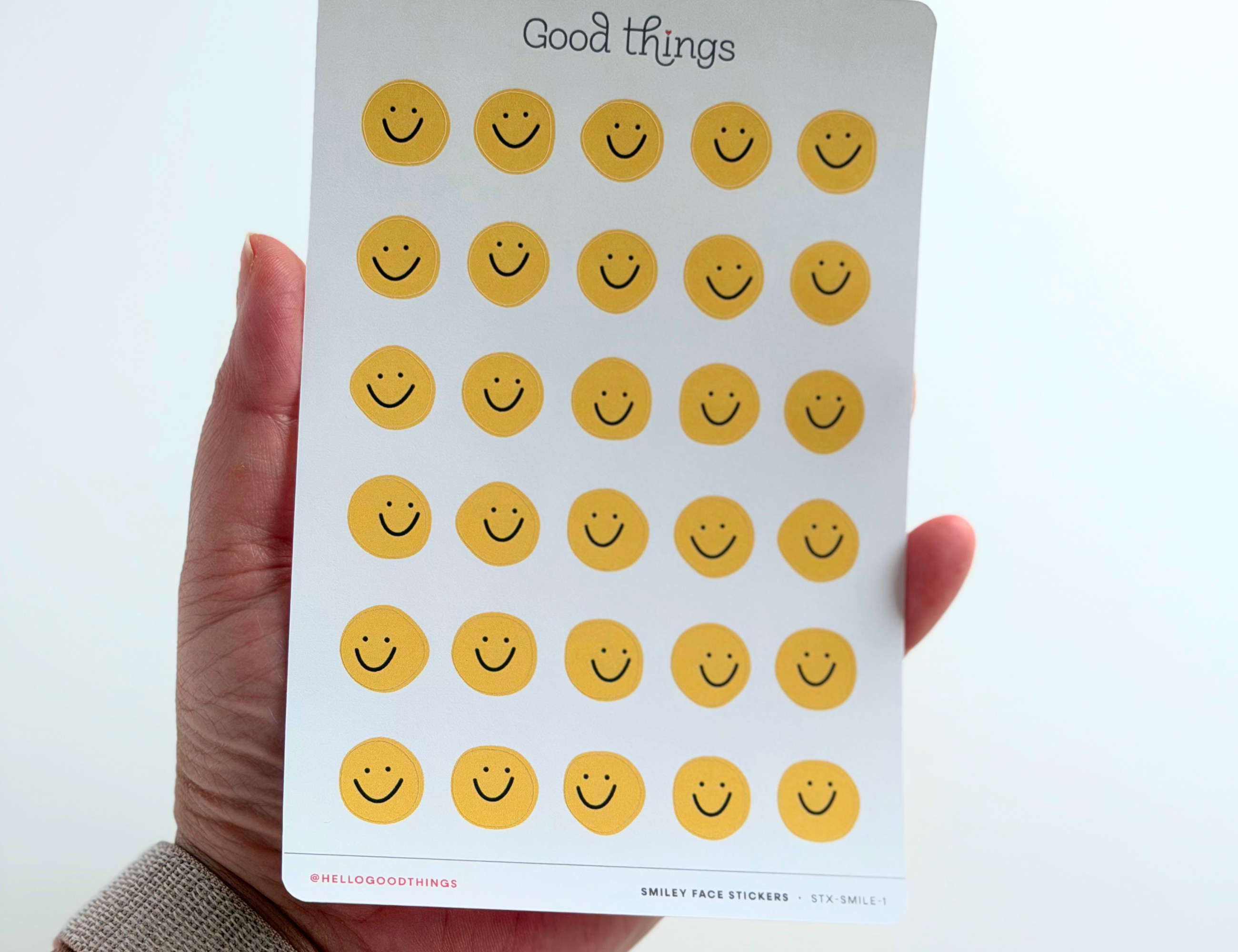 Smiley Face Sticker Sheet