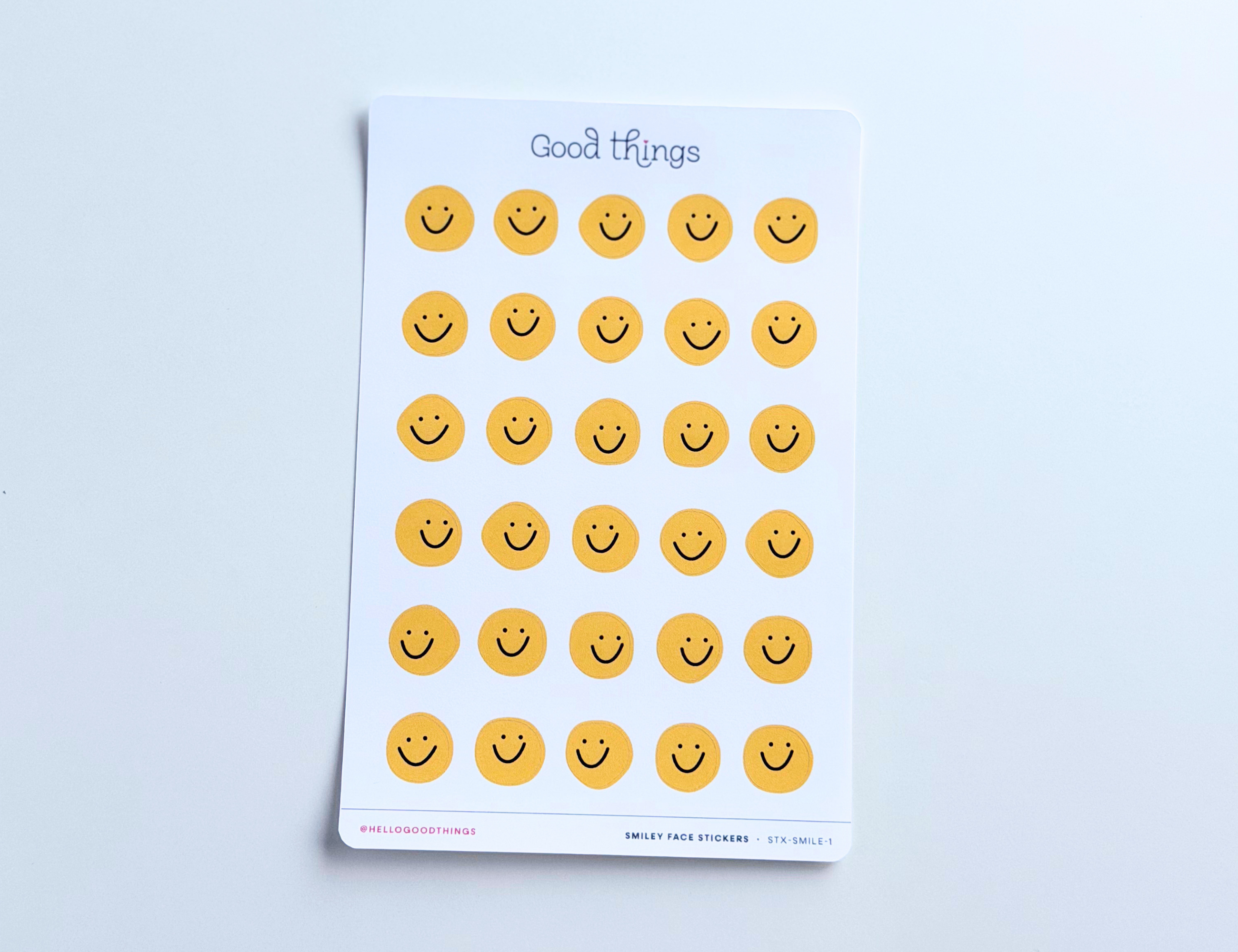 Smiley Face Sticker Sheet