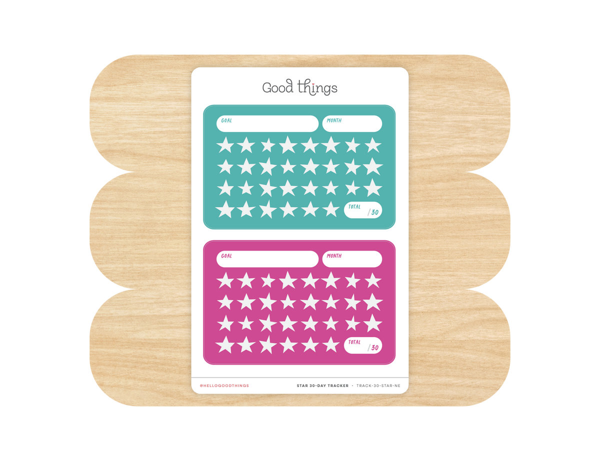 Goal Tracker Sticker - Star Card