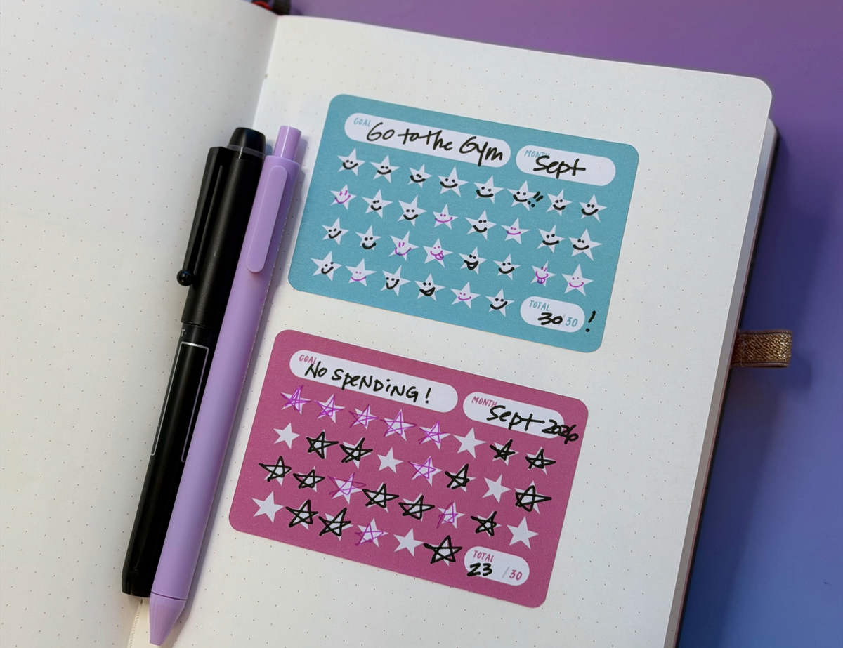 Goal Tracker Sticker - Star Card