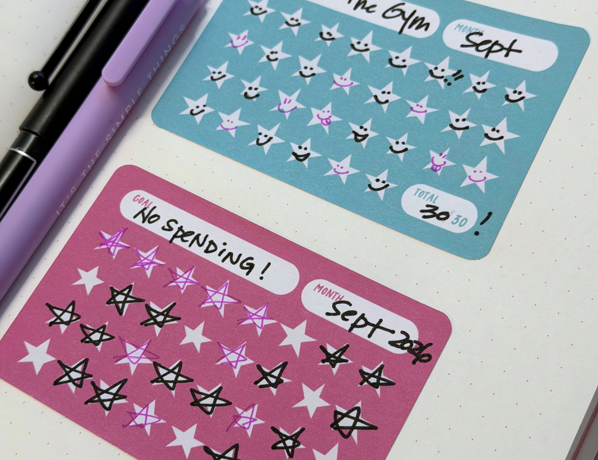 Goal Tracker Sticker - Star Card