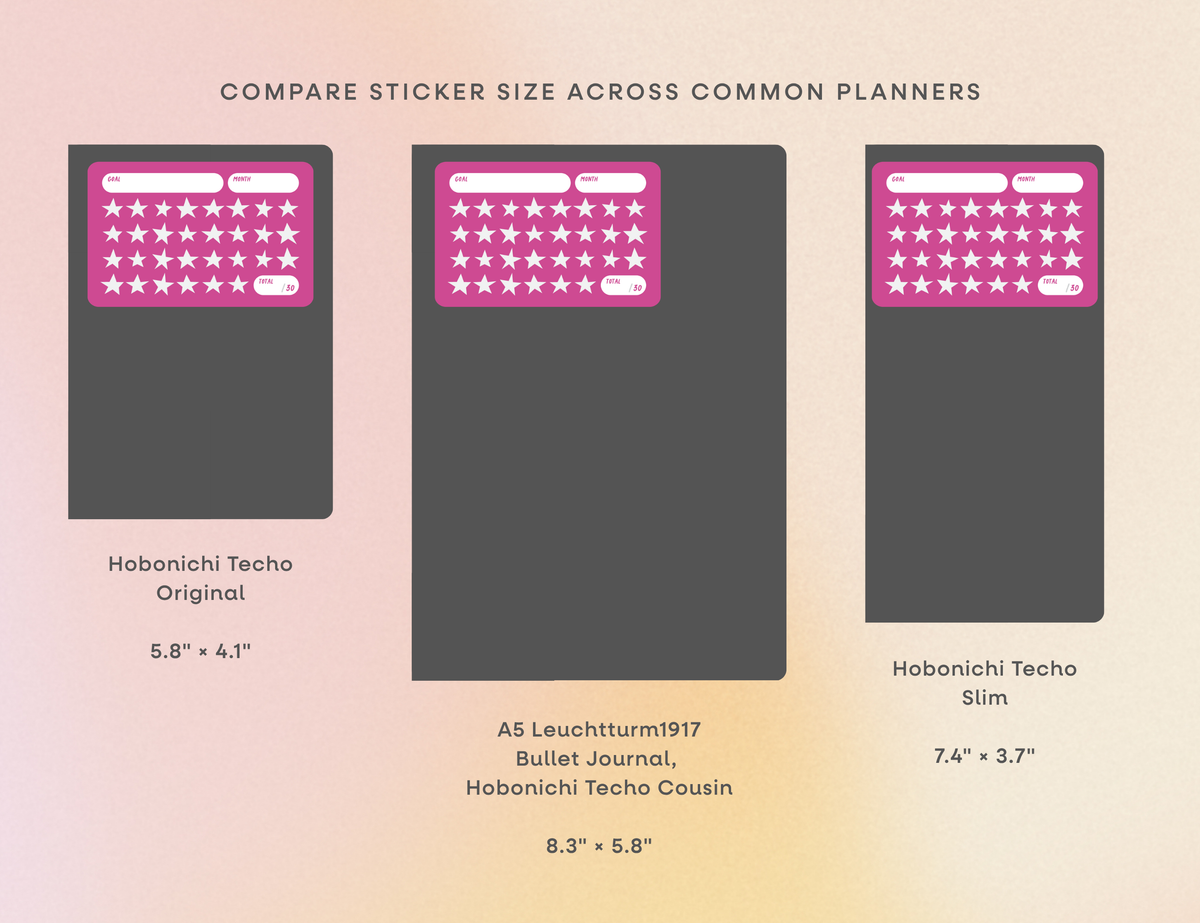 Goal Tracker Sticker - Star Card
