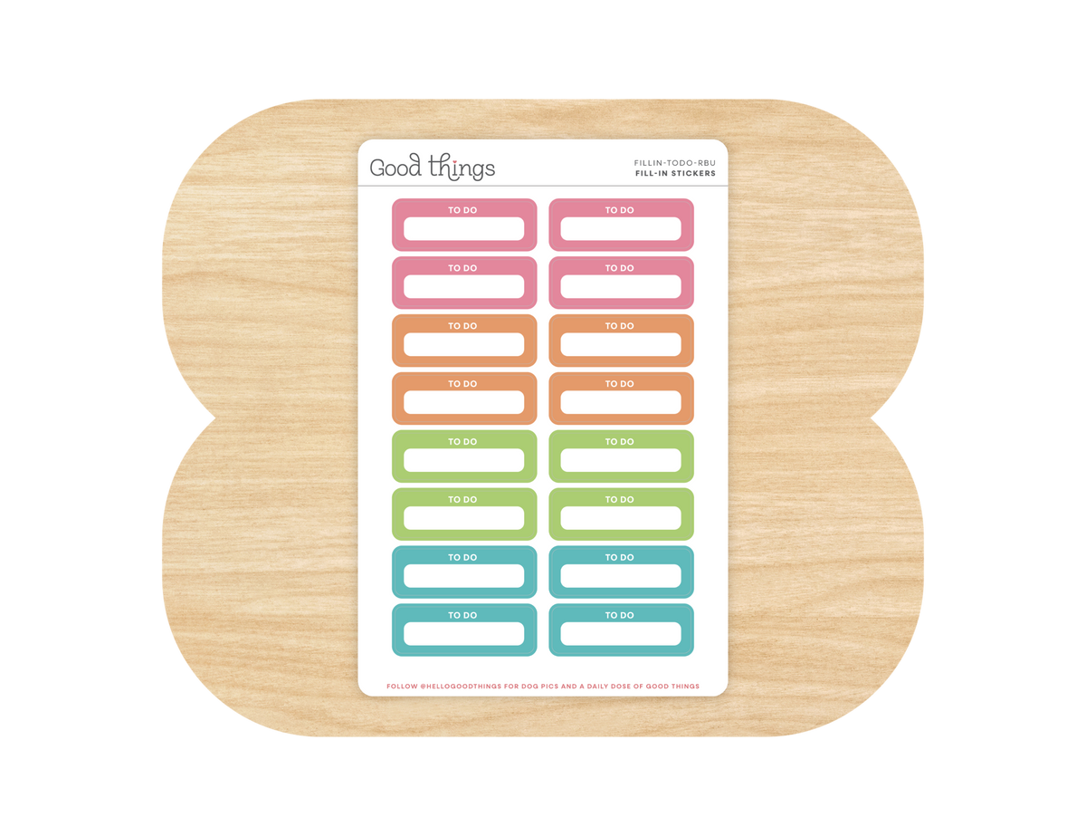 To Do Calendar Stickers