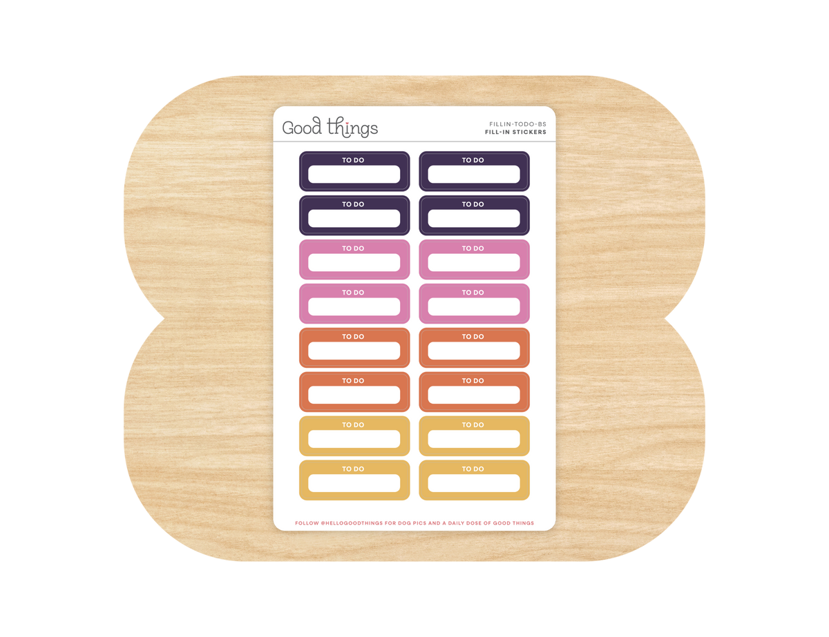 To Do Calendar Stickers