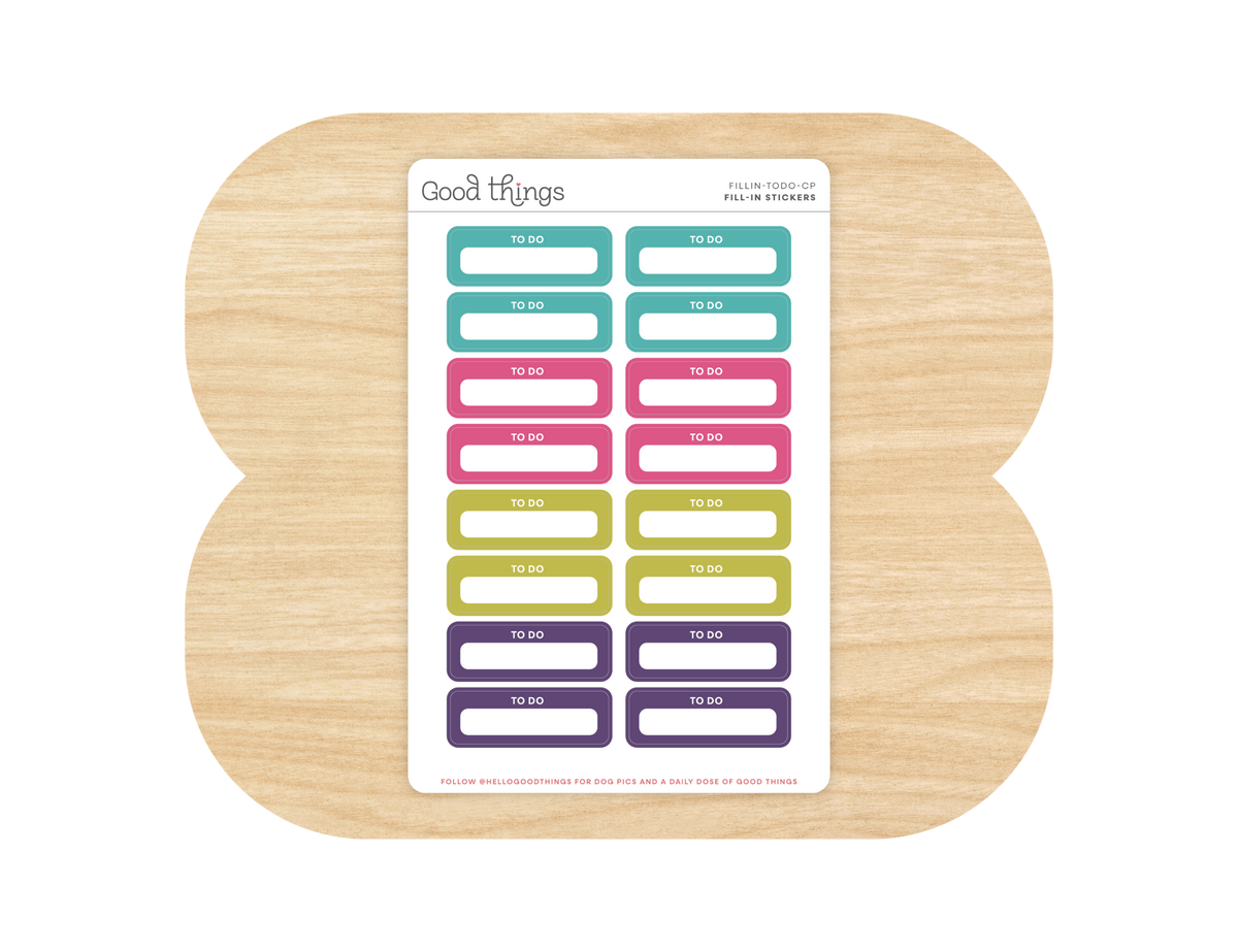 To Do Calendar Stickers