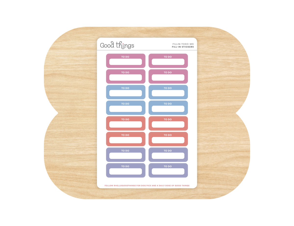 To Do Calendar Stickers