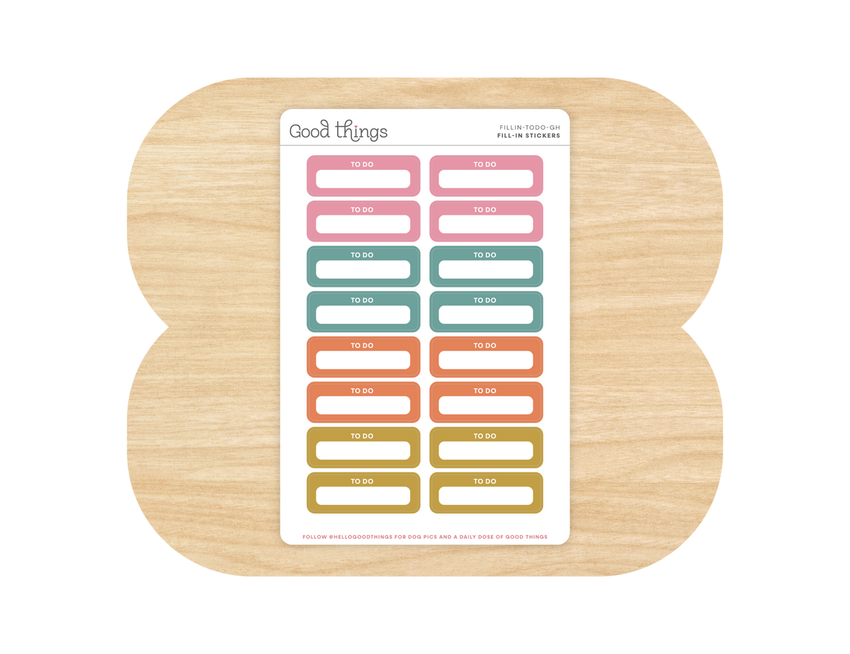 To Do Calendar Stickers