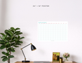 Undated Wall Poster Calendar - Academic Year Planner