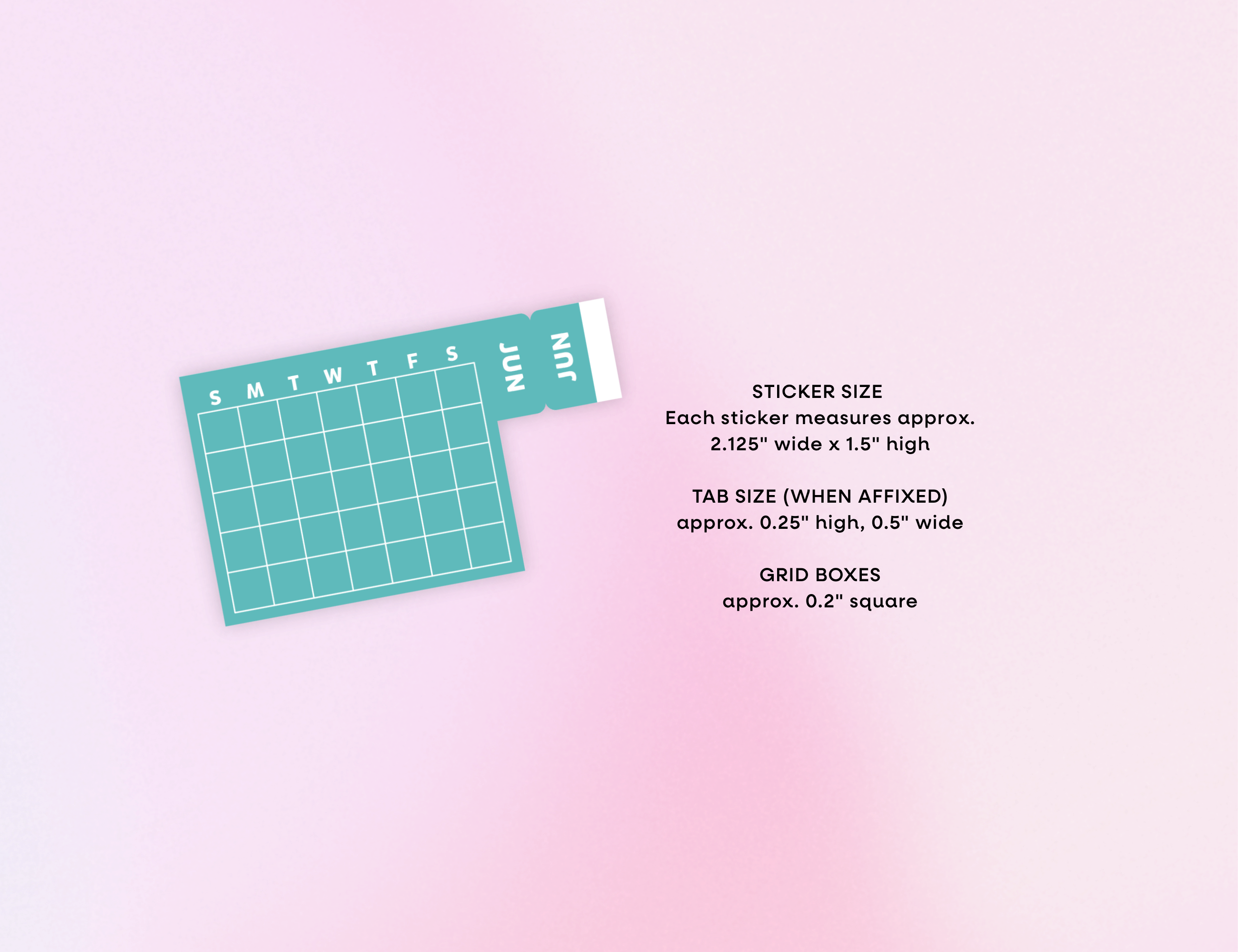 Undated Calendar Index Tabs