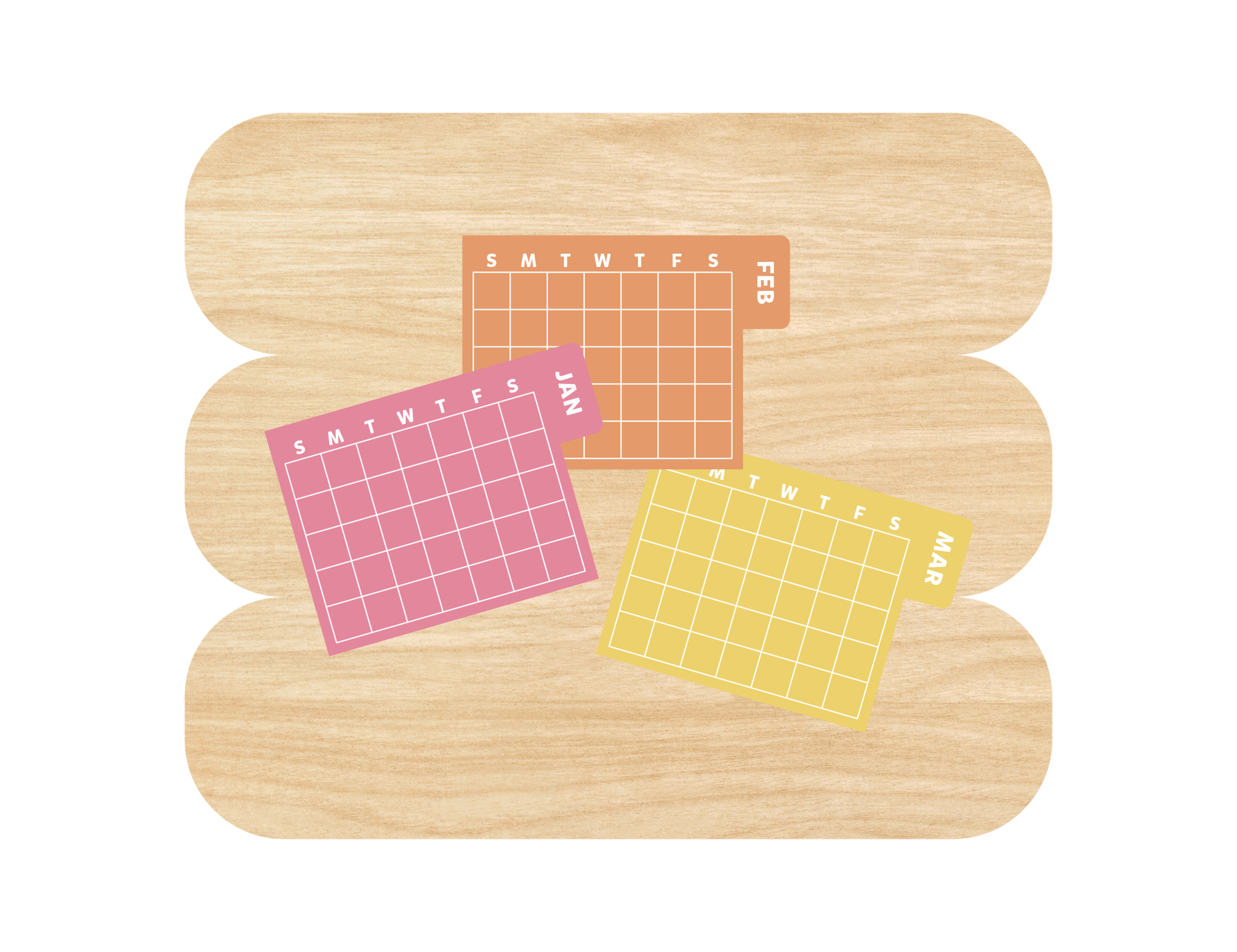 Undated Calendar Index Tabs