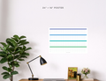 Undated Wall Poster Calendar - Quarterly Planner