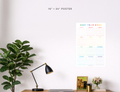 Undated Wall Poster Calendar - Rainbow Year