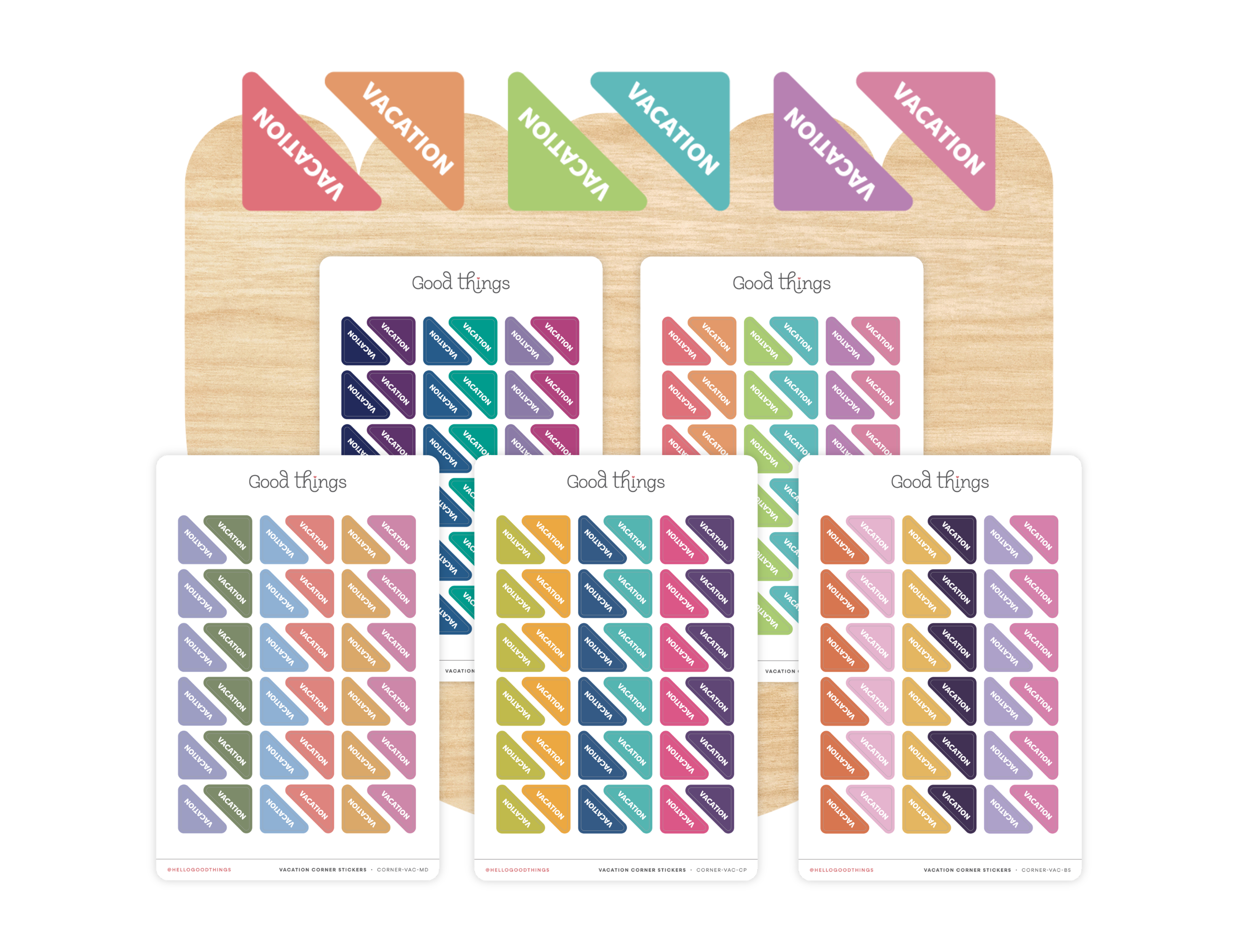 Vacation Corner Calendar Planner Stickers