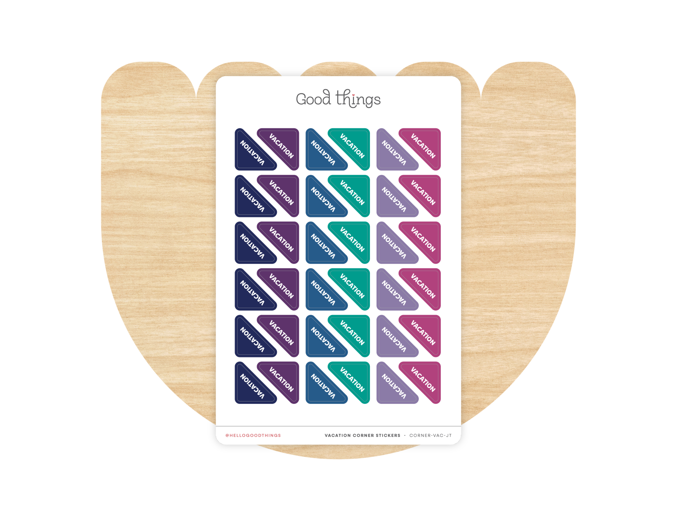 Vacation Corner Calendar Planner Stickers