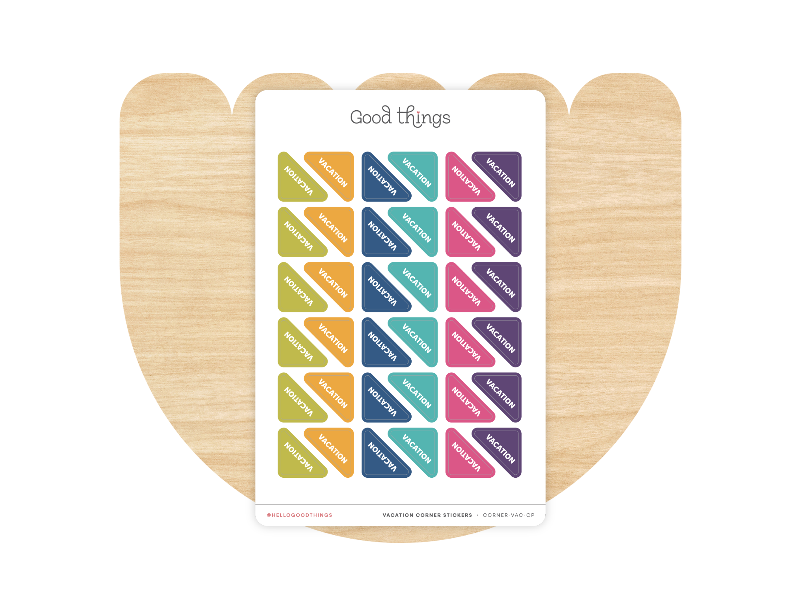 Vacation Corner Calendar Planner Stickers