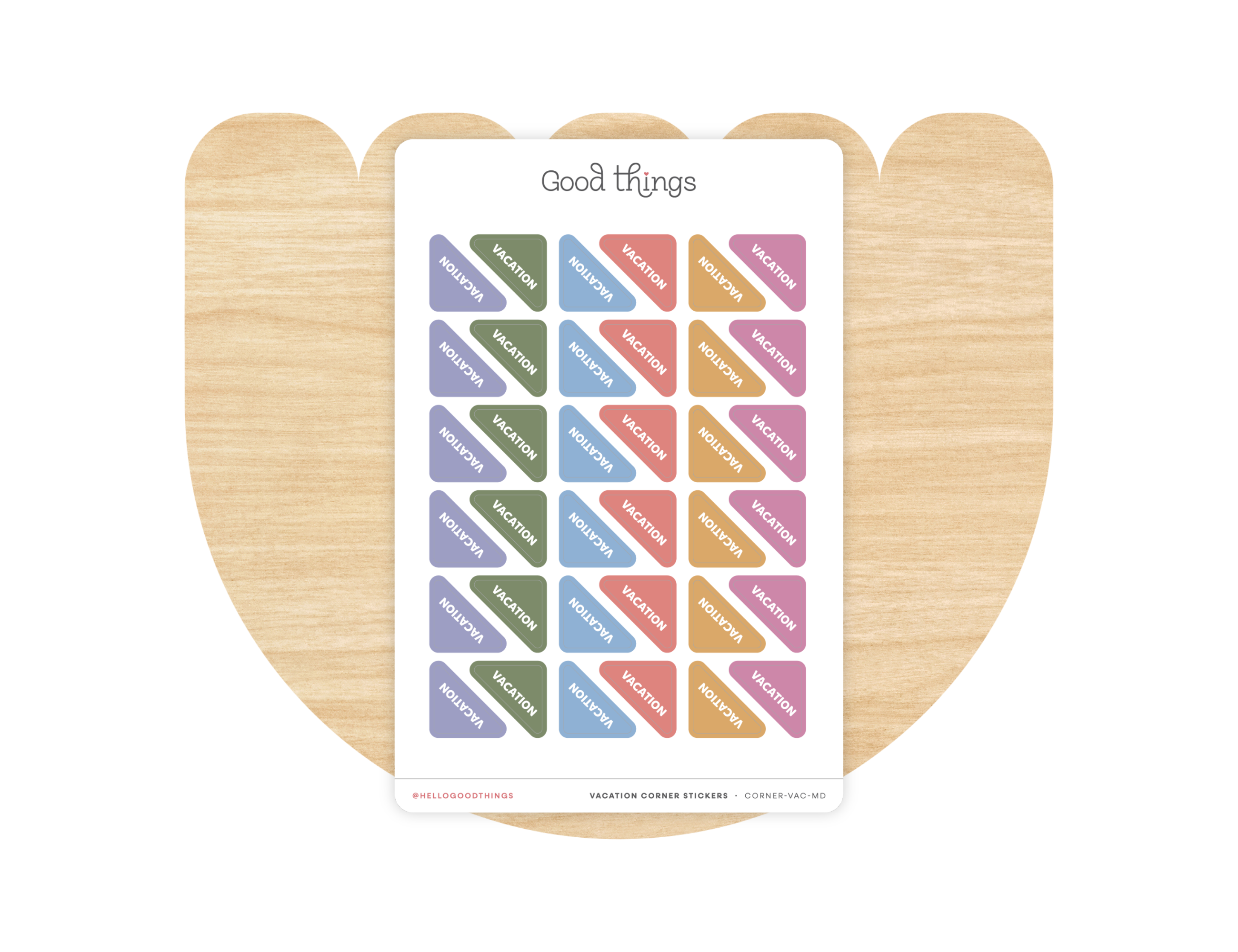Vacation Corner Calendar Planner Stickers