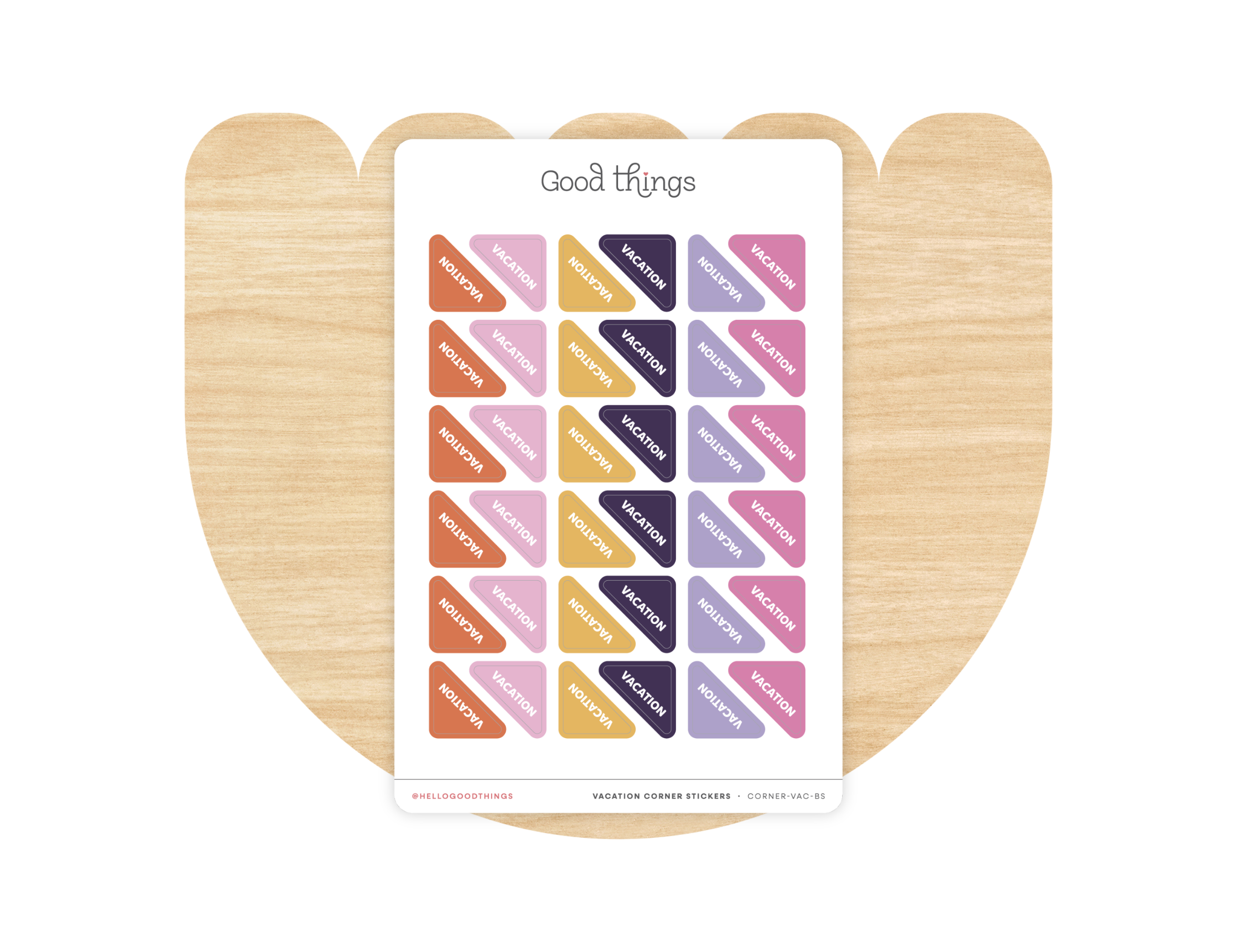 Vacation Corner Calendar Planner Stickers