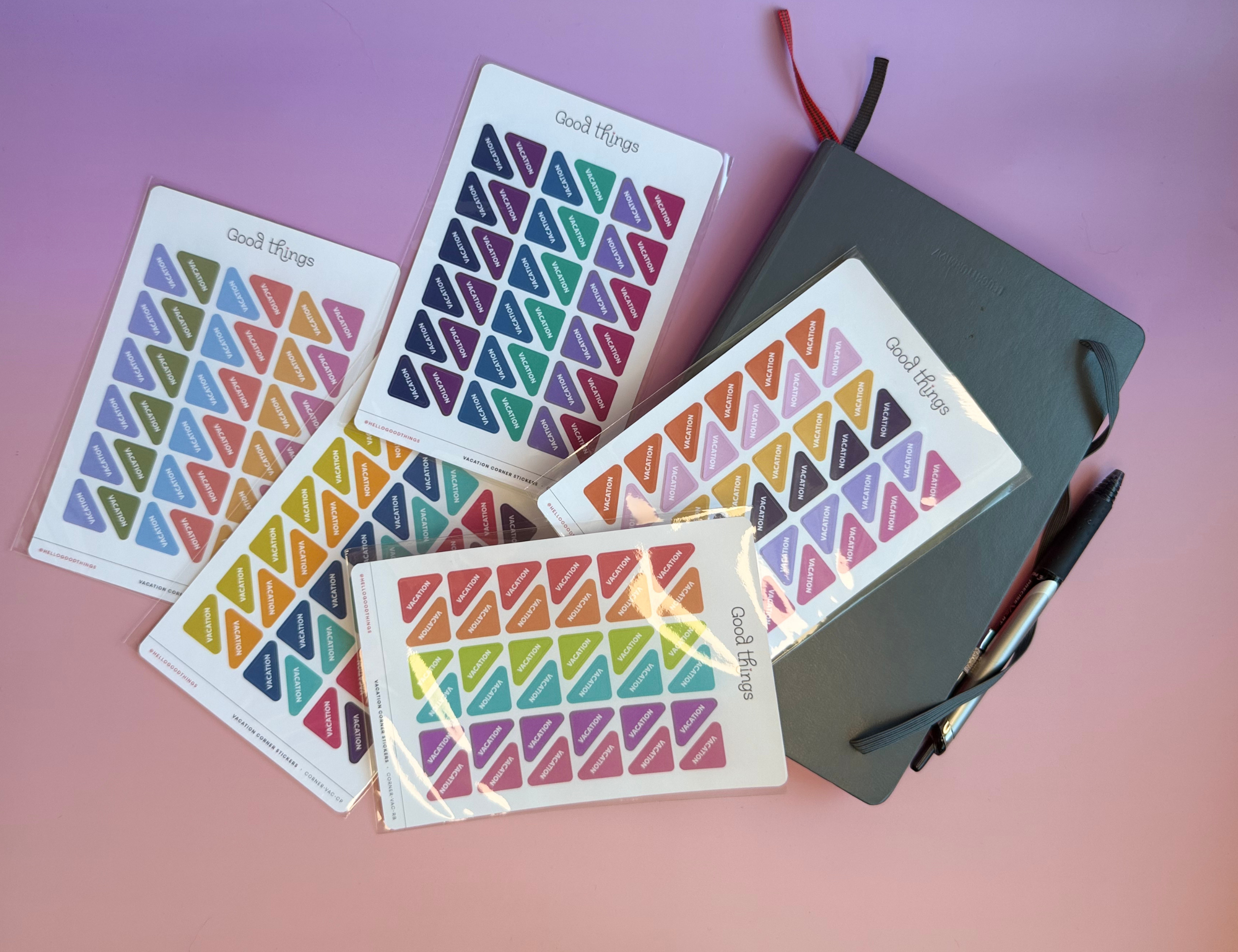 Vacation Corner Calendar Planner Stickers