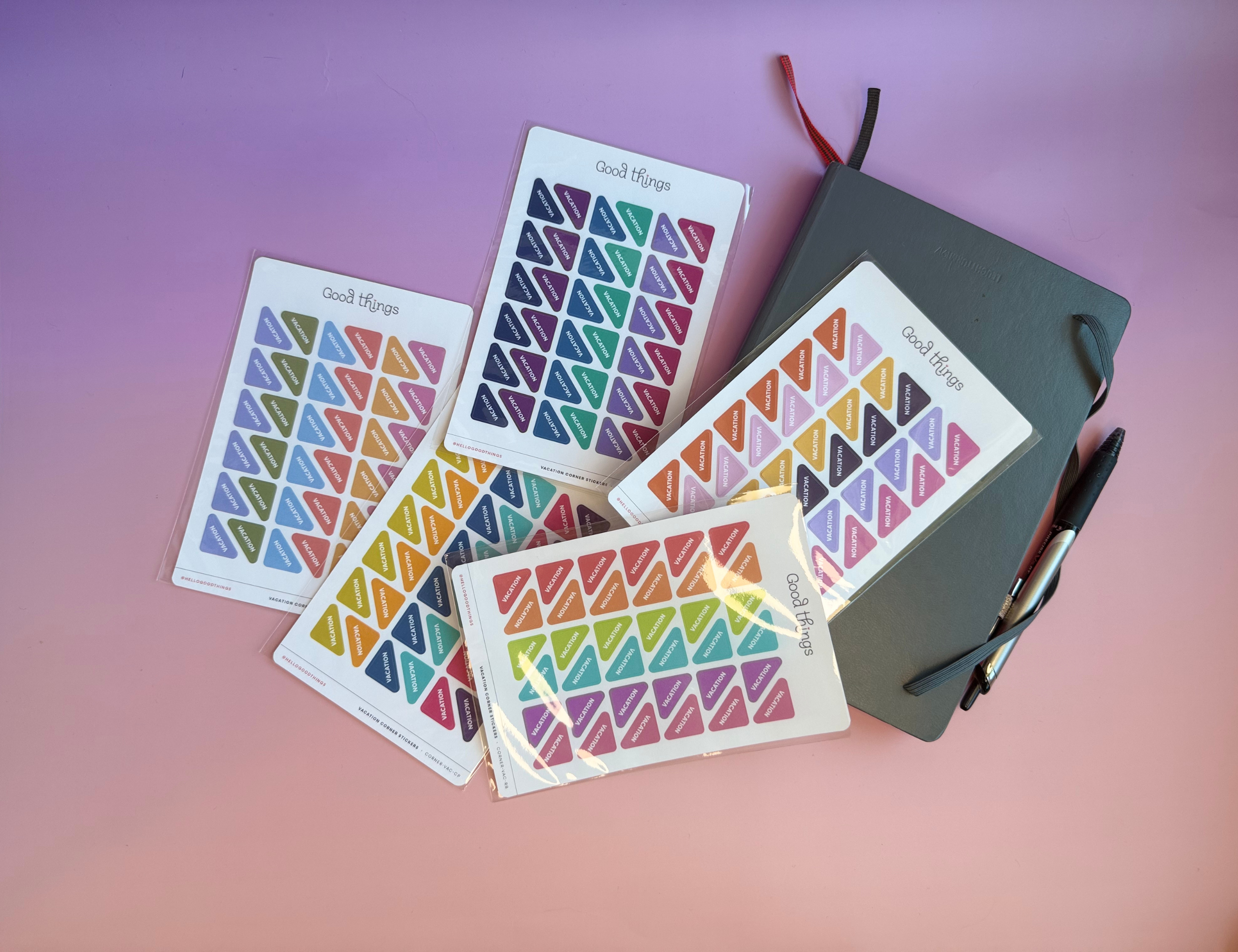 Vacation Corner Calendar Planner Stickers