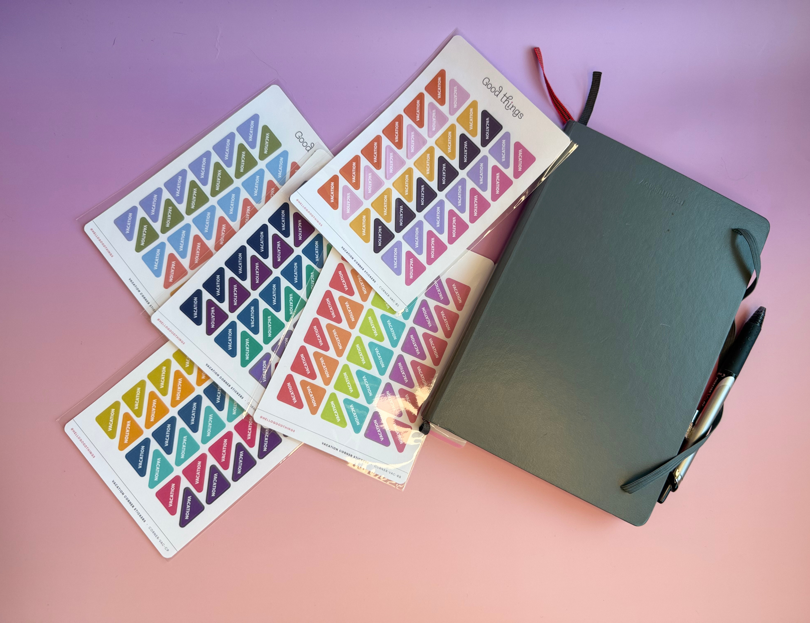 Vacation Corner Calendar Planner Stickers