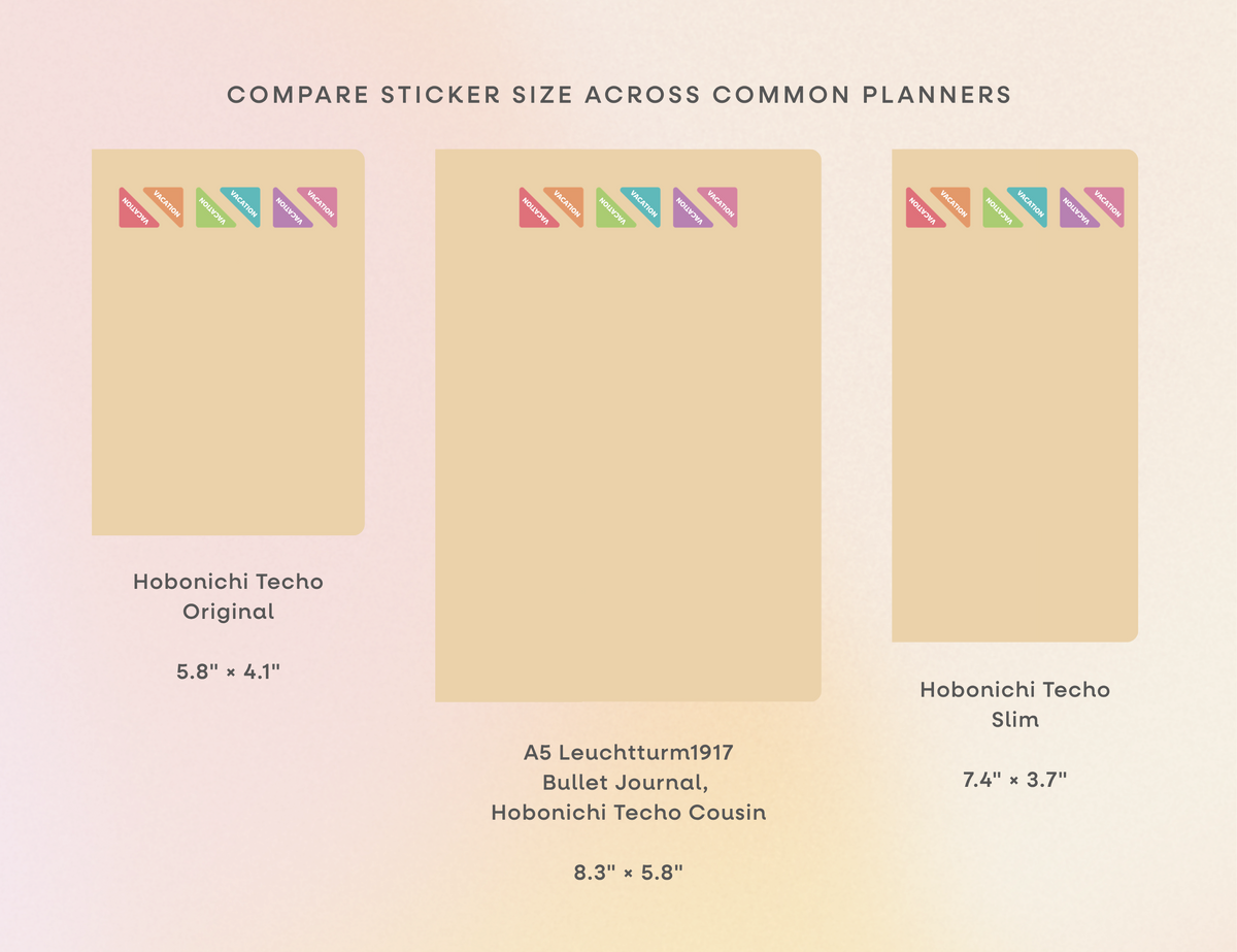 Vacation Corner Calendar Planner Stickers