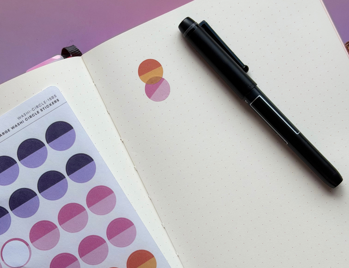 Two-Tone Circle Washi Stickers