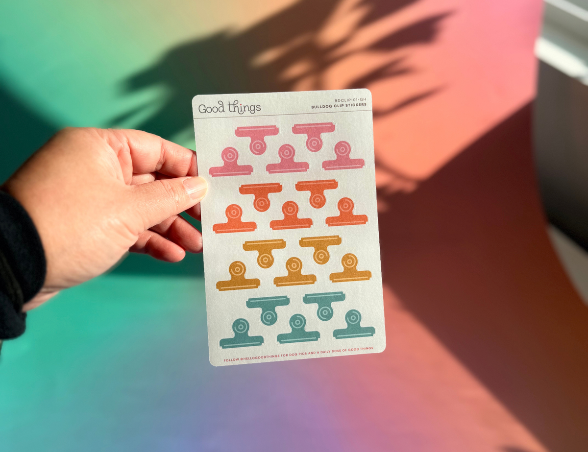 Bulldog Clip Washi Stickers