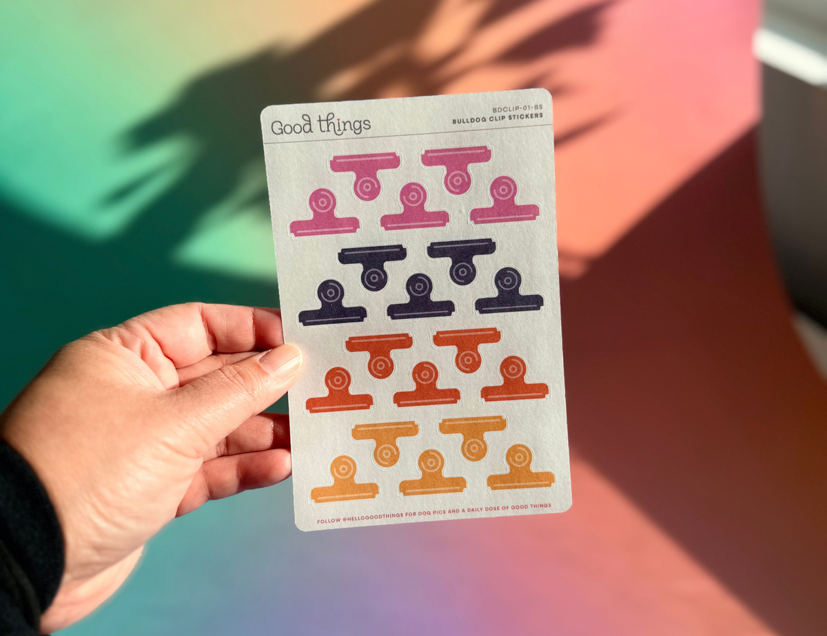 Bulldog Clip Washi Stickers