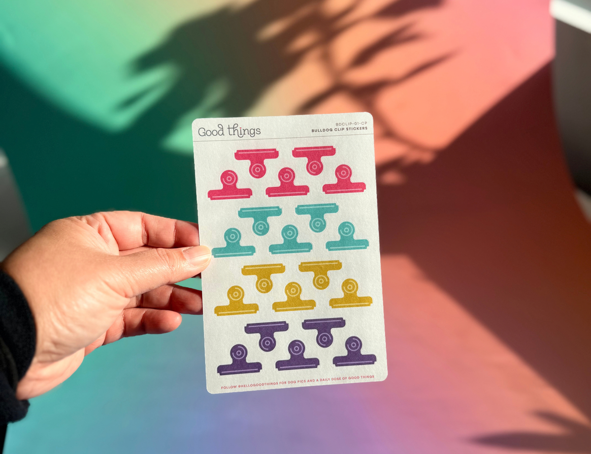 Bulldog Clip Washi Stickers