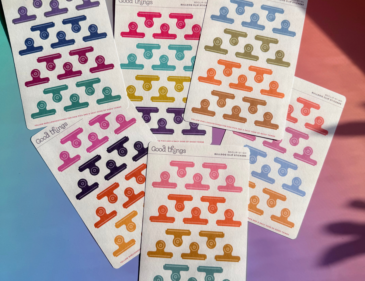 Bulldog Clip Washi Stickers