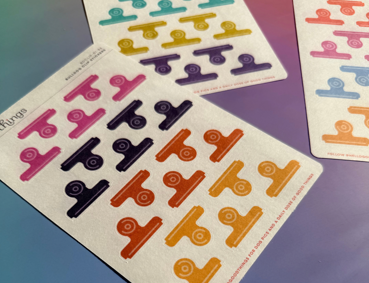 Bulldog Clip Washi Stickers