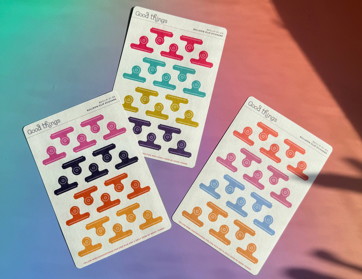 Bulldog Clip Washi Stickers