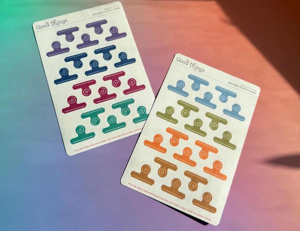 Bulldog Clip Washi Stickers