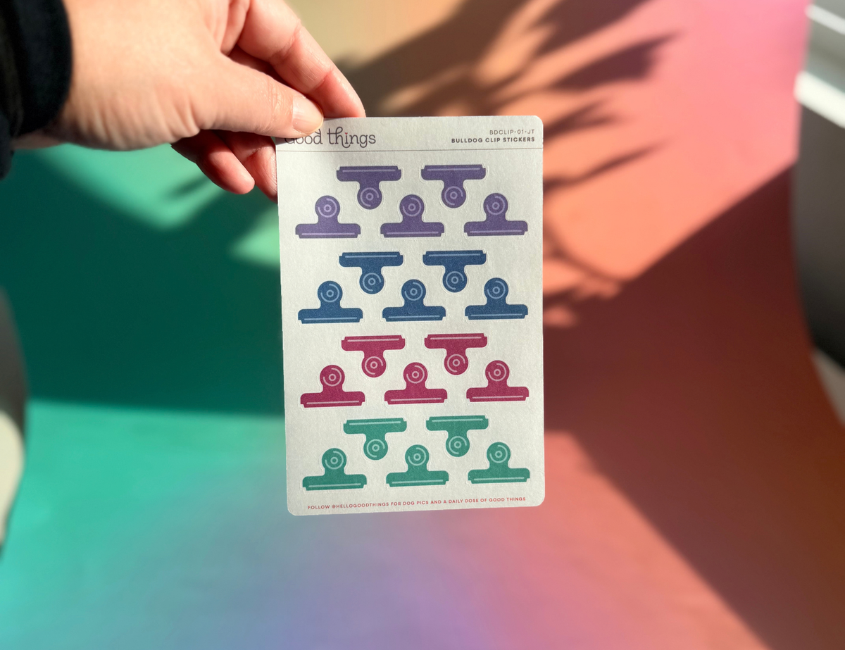 Bulldog Clip Washi Stickers