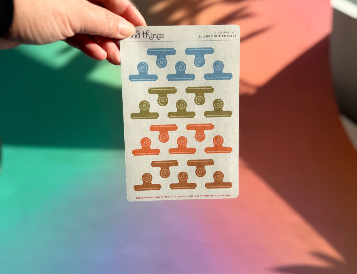 Bulldog Clip Washi Stickers