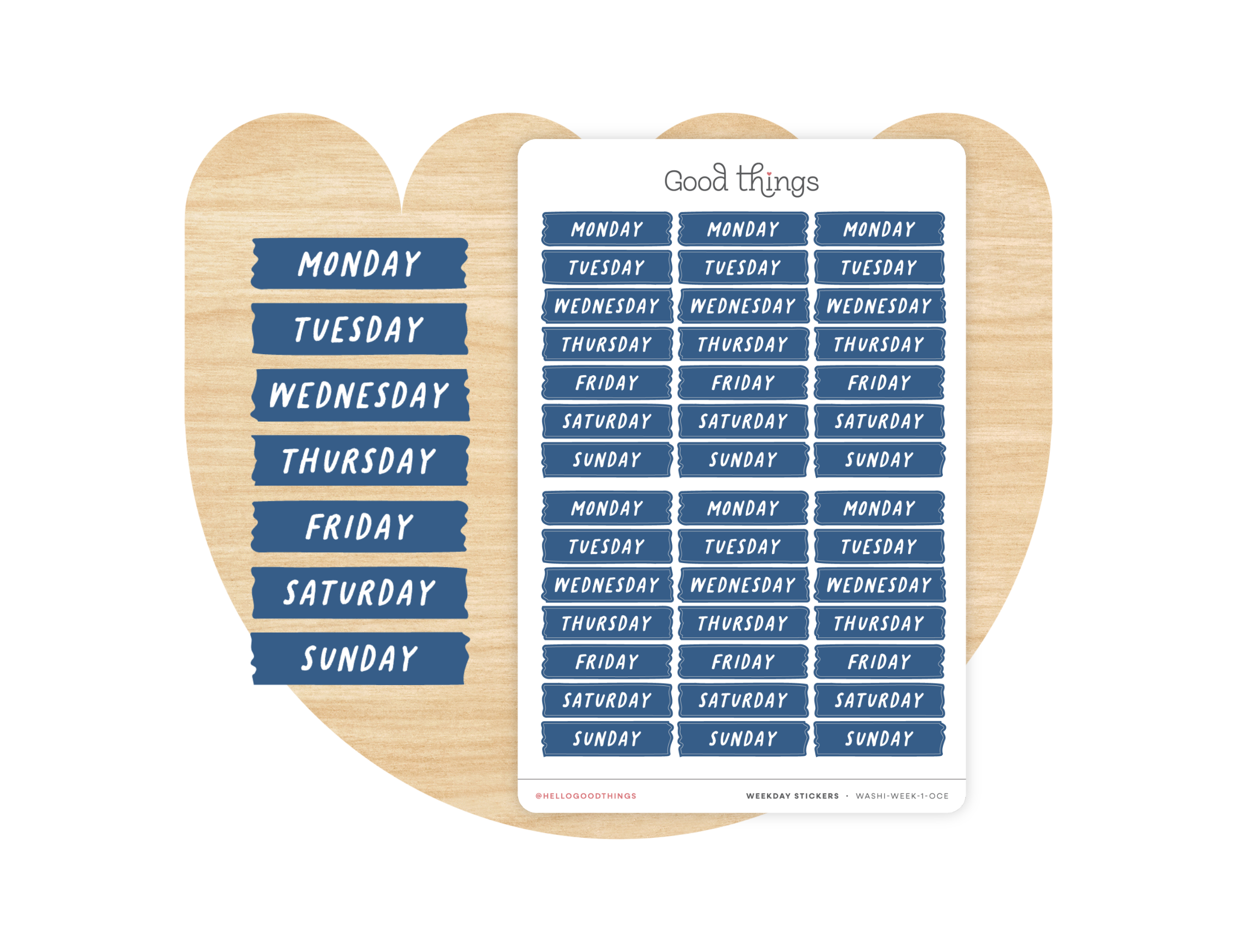Weekday Washi Stickers