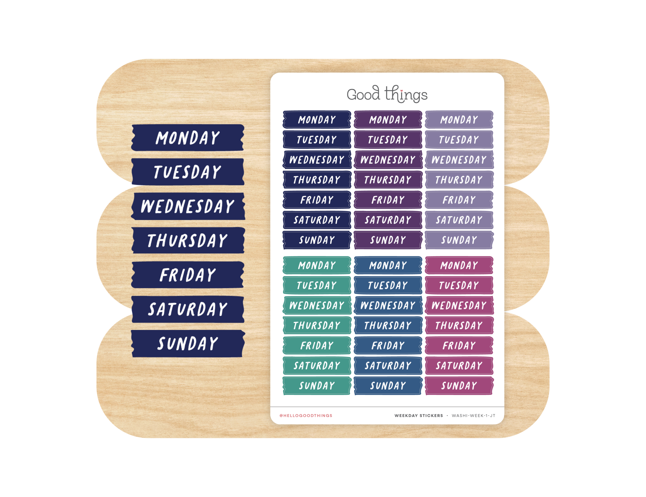 Weekday Washi Stickers