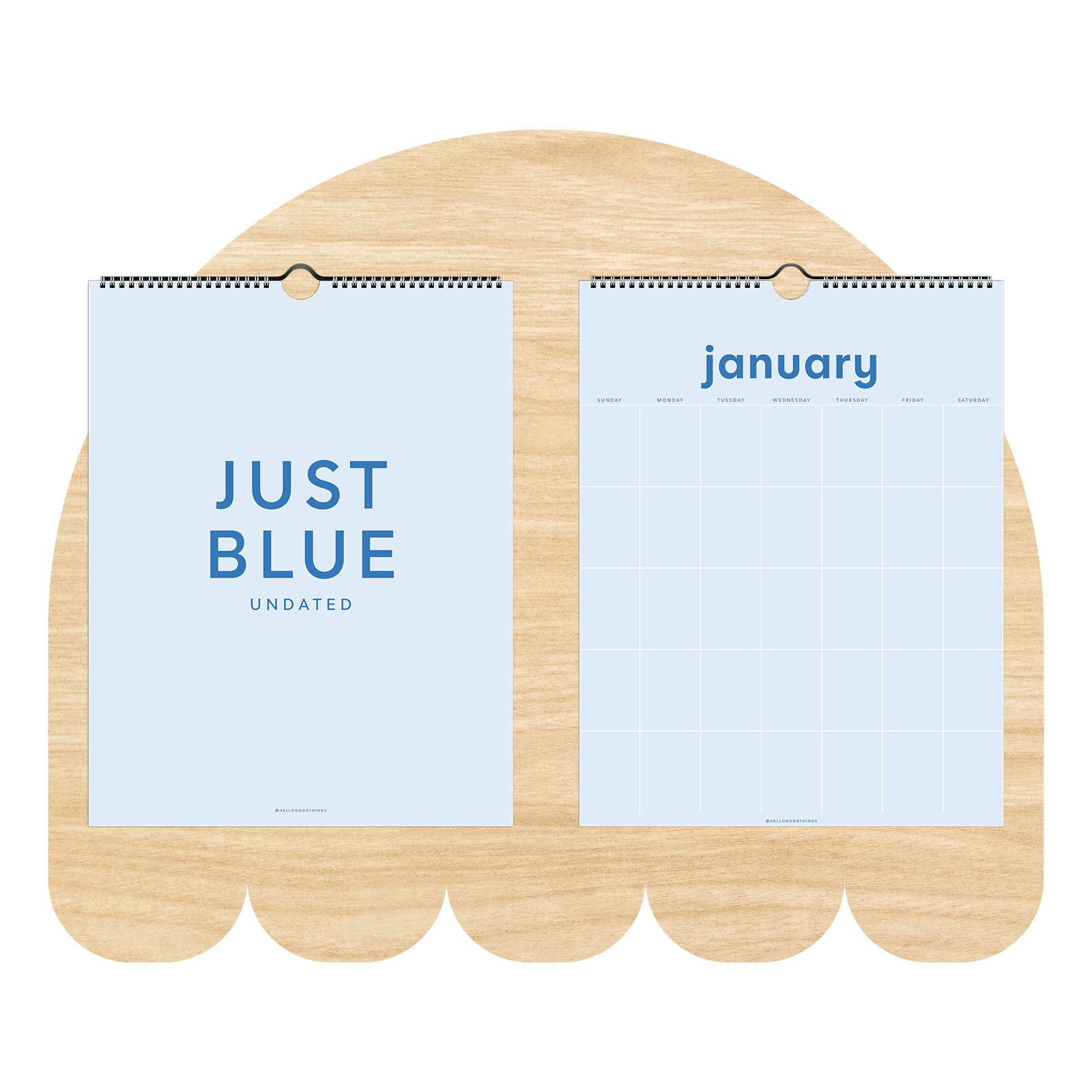 Just Blue Undated Calendar