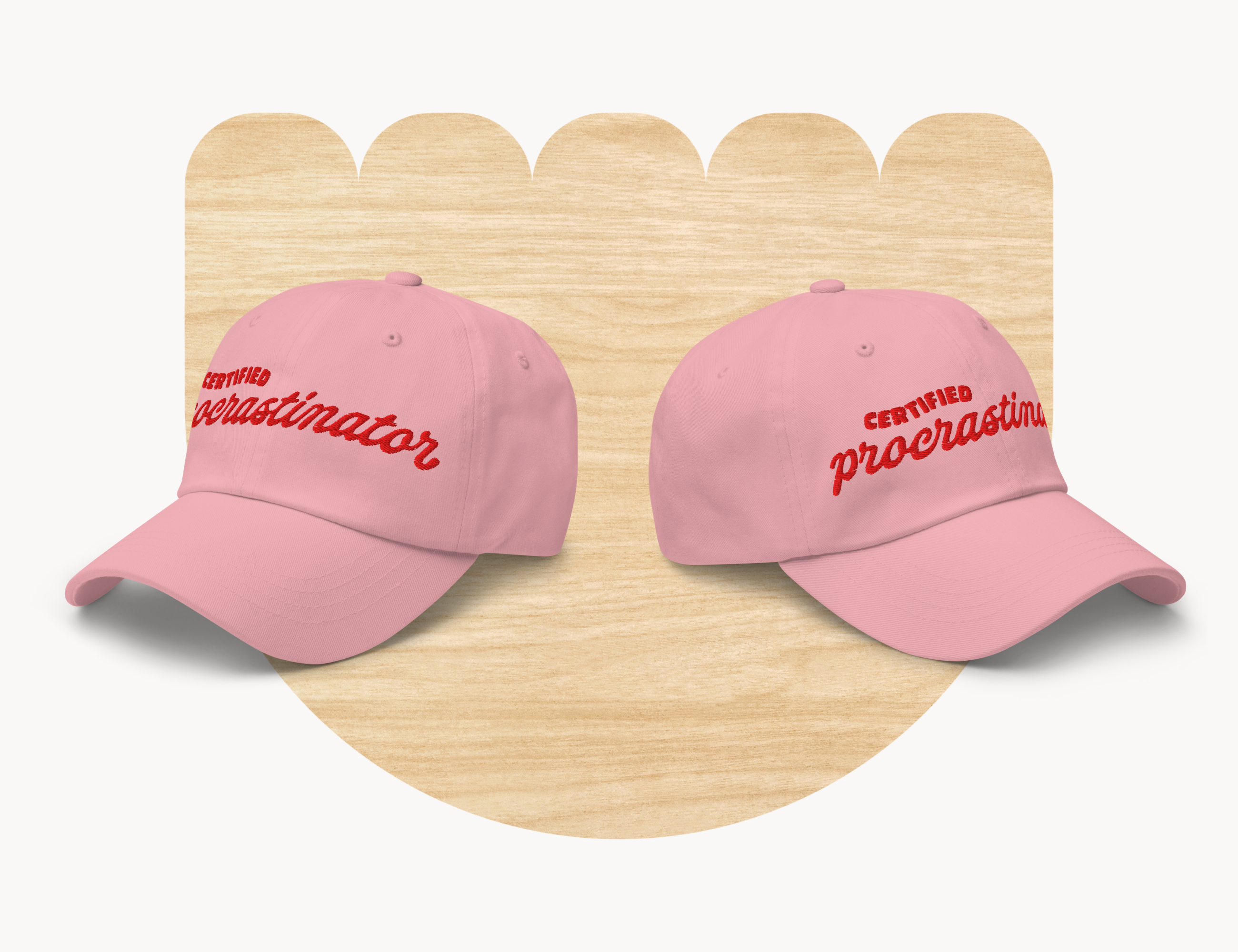 Certified Procrastinator Pink Hat by Good Things